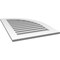 Ekena Millwork Quarter Round Top Right Surface Mount PVC Gable Vent w/ 3-1/2"W x 1"P Standard Frame, 24"W x 34"H GVPQR24X3401SF - alternate 2